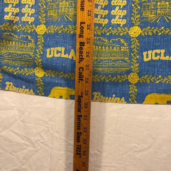 Reyn Spooner Blue Yellow Reverse Print UCLA Bruins Short Sleeve Button-Down Shir - Picture 8 of 9